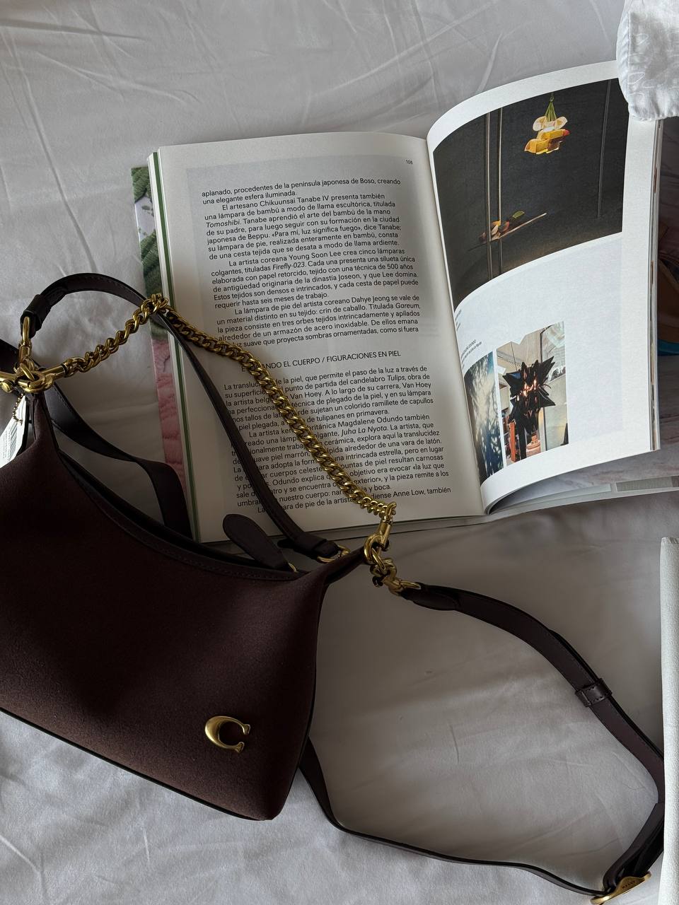 Сoach Juliet Shoulder Bag Brown Suede - 5