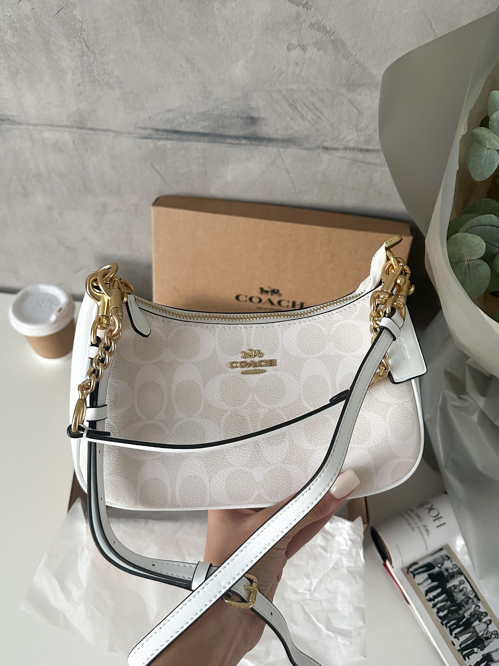 Сoach swinger 20 chalk white - 3